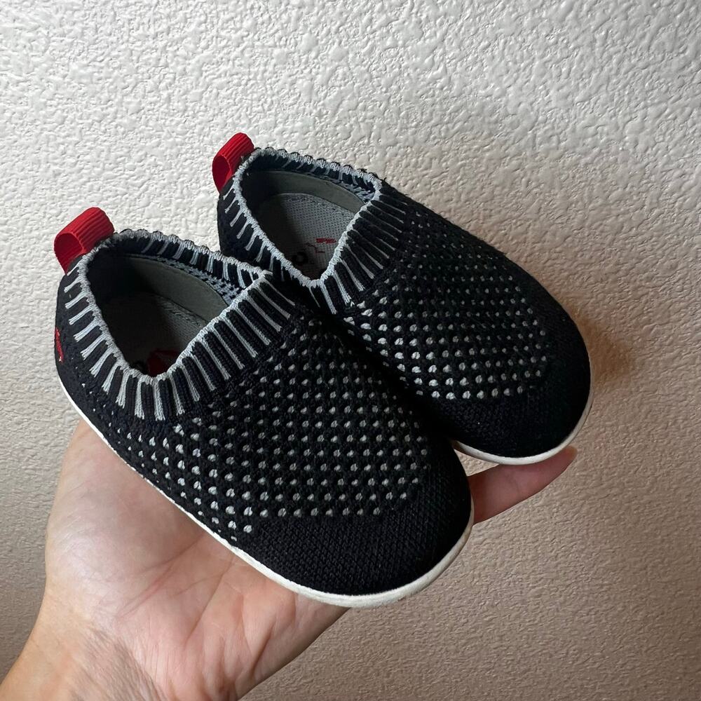 See Kai Run Black Baby Knit First Walker slip-on shoes 5